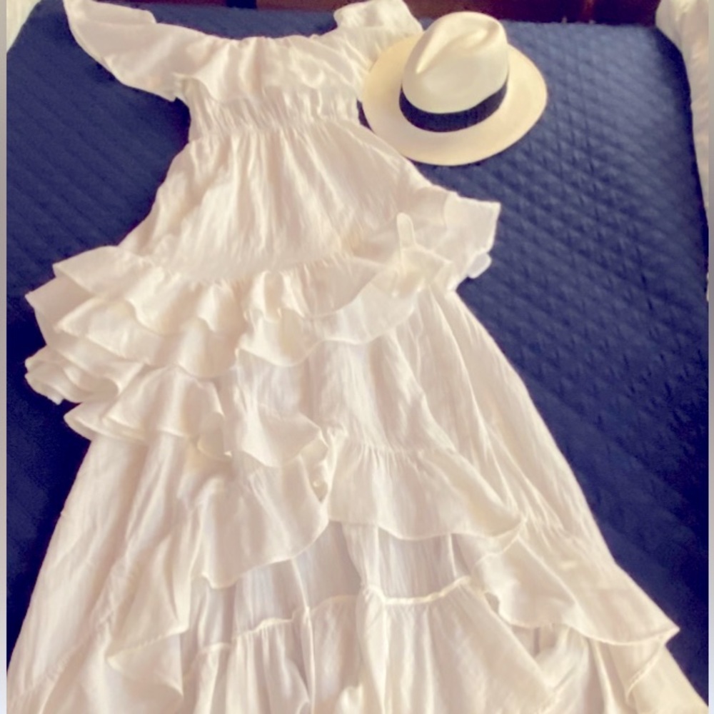 🌴RHODE RESORT 🌴Elegant White Ruffled Salma Dress